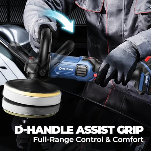 Dong Cheng 20V Brushless Cordless Polisher Kit, 6" Pad, 1 x 4.0Ah Battery