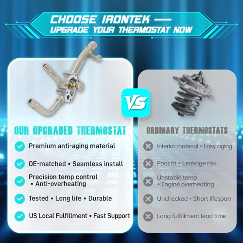 IRONTEK 12638893 Engine Coolant Thermostat Housing Assembly - size: 12638893