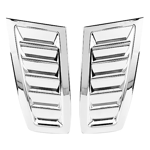 Universal Car Hood Vent Scoop Kit, Cold Air Intake Louvers for Auto Cooling, Fit for RS MK2 Bonnet Cover (Electroplating) - color: Electroplating