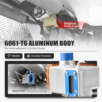 NICECNC Cooling Reservoir Expansion Tank Aluminum, Blue - color: Blue