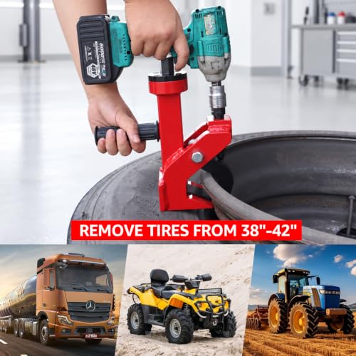 BESTOOL Pneumatic Tire Bead Breaker for Trucks, Tractors, ATVs, RVs, Red - color: Red