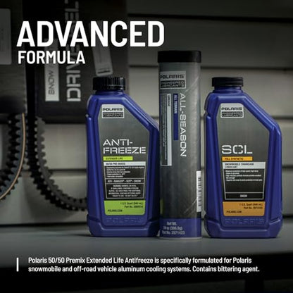 Polaris 1 Qt Antifreeze Coolant 50/50 Premix for Snowmobile - 2880514 - size: 1 Quart