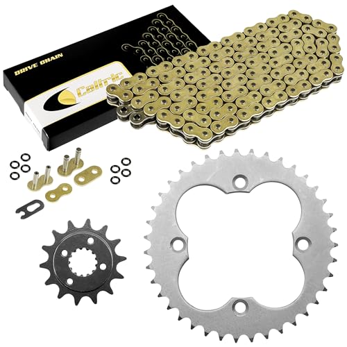 Caltric Golden O-Ring Drive Chain & Sprocket Kit Compatible with Honda Trx400Ex Sportrax 2005-2008