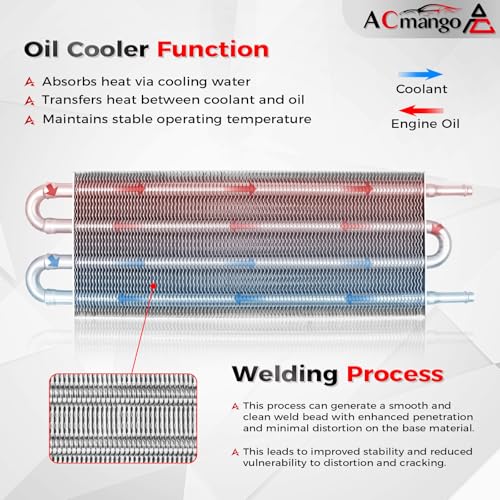 4 Pass Ultra-Cool Tube And Fin Transmission Cooler - color: Silver, size: 4-pass
