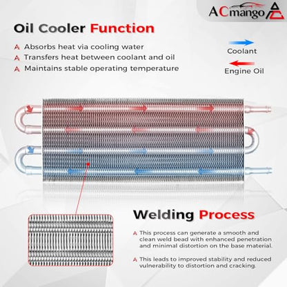 4 Pass Ultra-Cool Tube And Fin Transmission Cooler - color: Silver, size: 4-pass