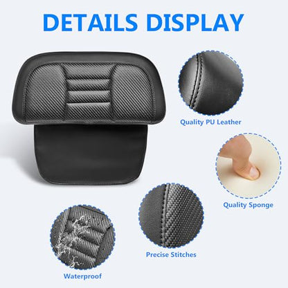 Chopped & Razor & King Tour Pack Trunk Backrest Pad Fit for Harley Street Glide FLHX Road Glide FLTRX Road King FLHR Electra Glide FLHT Tri Glide 2014-2023 Touring Models(Woven Pattern) - color: Black Woven Pattern Style