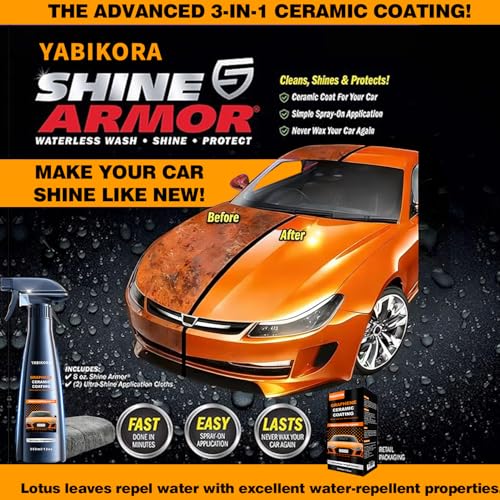 Ceramic Coating for Cars, Waterproof Auto Paint Coating - Graphene Infused, Scratch Resistant & High Gloss Auto Paint Sealant, Easy 1-Step Spray Application