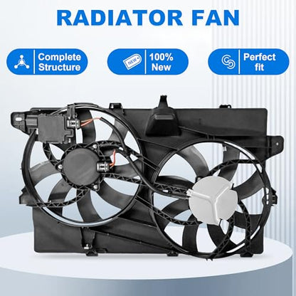 Radiator Cooling Fan Assembly Compatible with 2007-2014 Ford Edge Lincoln Mkx 7T4Z8C607B