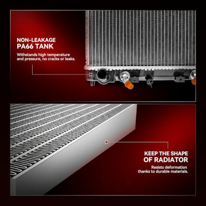 Torchbeam CU2303 Car Aluminum Core Radiators Compatible with 1999-2002 Protege, 2002-2003 Protege5, 2003 Protege 2.0L - size: Mazd Protege 2.0L