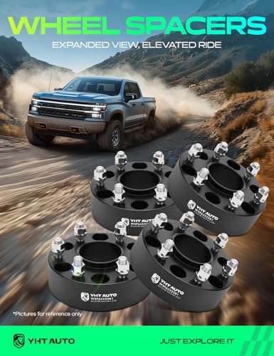 YHTAUTO 6x5.5 Hub Centric Wheel Spacers 2 Inch for Chevy, GMC, Cadillac - color: Black, size: 2 Inch(4PCS)