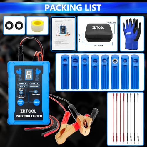ZKTOOL Universal Fuel Injector Cleaner And Tester Kit