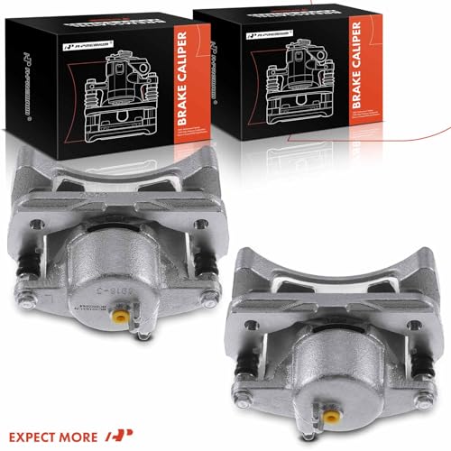 A-Premium Front Disc Brake Caliper with Bracket - style: Front Driver and Passenger Side