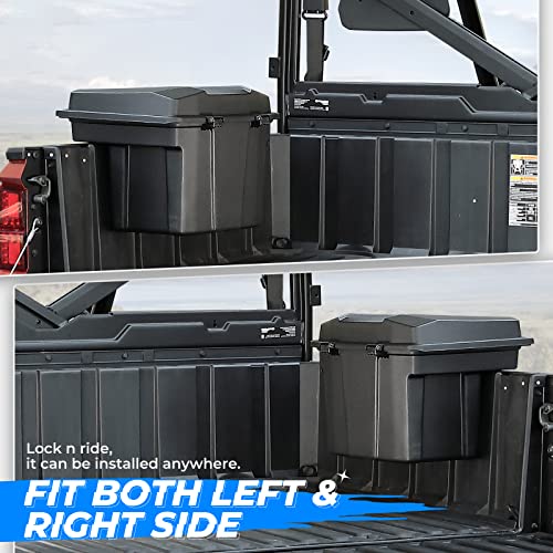 KEMIMOTO 21L/5.5Gal UTV Bed Storage Box w/Top Tool Tray