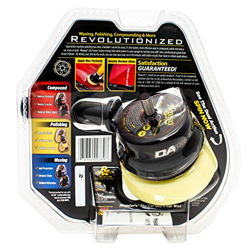 Meguiar's G3500 Dual Action Power System Tool, Boost Your Auto Care Arsenal with This Car Detailing Tool, Apply Product and Remove Imperfections, Conveniently Attaches to Most Standard Drills