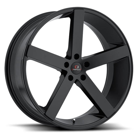 Cavallo 22x9 CLV-5 Gloss Black Wheel 5x115 (18mm)