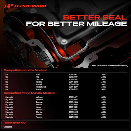 A-Premium Engine Valve Cover Gasket Set, for Oil or Gas Leak Repair