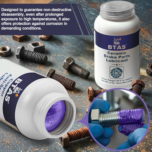 BTAS Silicone Brake Parts Lubricant, Pad, Caliper Slide Pin Lube Grease 8oz - size: 8 oz