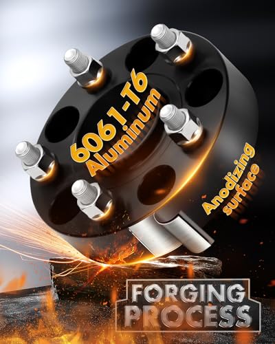 dynofit 1.5" Wheel Spacers 5x5 for 2007-2018 Jeep Wrangler JK, 1999-2010 Grand Cherokee WJ WK, 71.5mm Hub Centric 5x127 Wheel Adapters for 2005-2010 Commander XK, 1/2"-20 Studs, 4Pcs Forged Spacers - size: 1.5 inch - 1/2-20 Studs