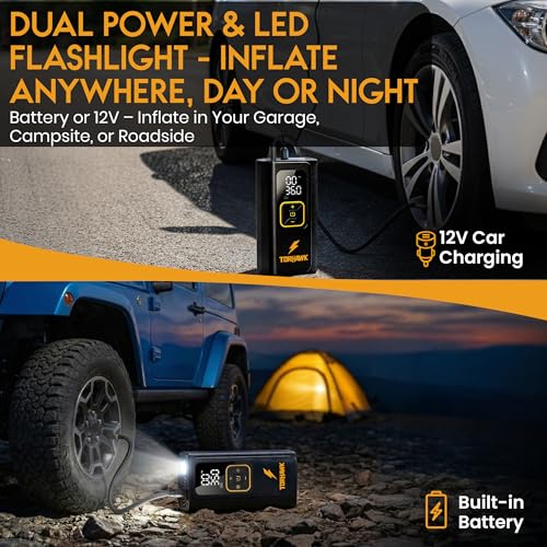 Portable Tire Inflator for Car, Air Pump for Car Tires