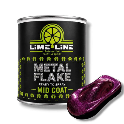 LiME LiNE Automotive Metal Flake Midcoat - No Reducer Needed (Purple, 1 Quart) - color: Purple, size: 32 Fl Oz (Pack of 1)