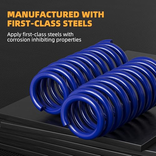 2Pcs Suspension Coil Spring Set Compatible Ford Performance Lowering Kit Front by 1.5-Inches and Rear by 2.5-Inches for 15-20 F-150 Super Cab, SuperCrew,Excluding Raptor