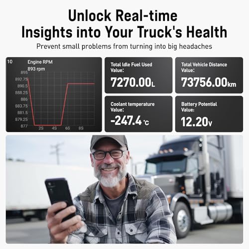ANCEL HD110 Heavy Duty Truck Scanner with DPF Regen for Detroit & PACCAR