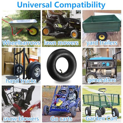 (2 PACK) 4.10/3.50-4 Inner Tube with TR-87 Bent Valve Stem,Replacement for Hand Trucks, Dolly, Lawn Mowers, Wheelbarrows, Generators, Utility Carts - size: 4.10/3.50-4