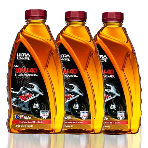 4T 10W-40 Synthetic Blend Motorcycle Oil JASO MA2 API SL 3 Quarts - size: 3 Quarts Pack