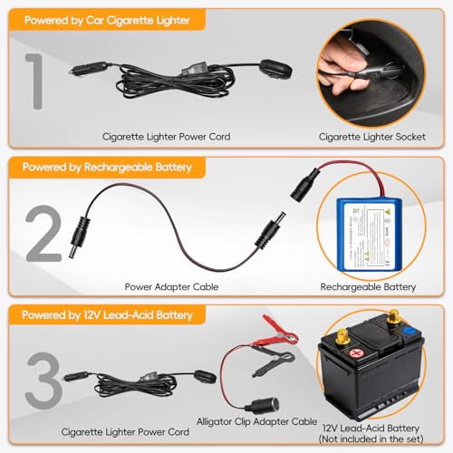 12V Fuel Transfer Pump Set Battery Powered, Gasoline Transfer Pump Moves Up to 120 Gallons Of Gas or Diesel Per Hour with Upgraded Carrying Case, for Vehicles, Boats, Equipments - color: 100GPH