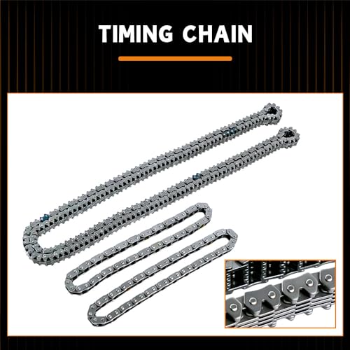 Engine Timing Chain Kit with Tensioner & Guide Compatible with 2011-2017 F150 Flex Taurus Edge Explorer Mustang Lincoln MKS MKX MKZ 3.7L 3.5L - size: AT4Z6268C