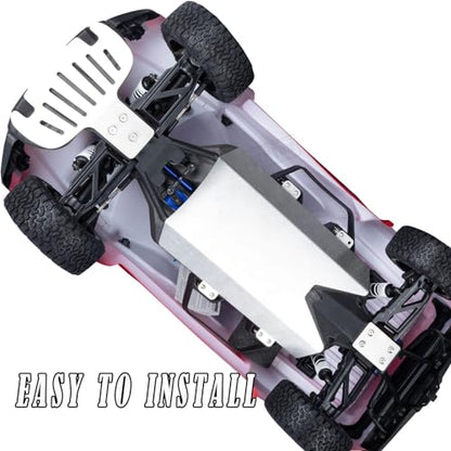 Stainless Steel Chassis Protect Armor Skid Plate Guard Upgrades Part for 1/10 F0rd F 15O Raptor 4X4,Chassis Protect Armor Full Version Hops Up