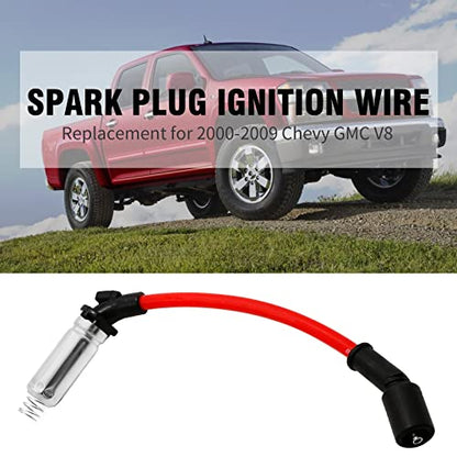10.2MM High Performance Spark Plug Ignition Wire Replacement for 2000-2009 Chevy GMC Saab Isuzu Hummer V8 48322R 48322 7831