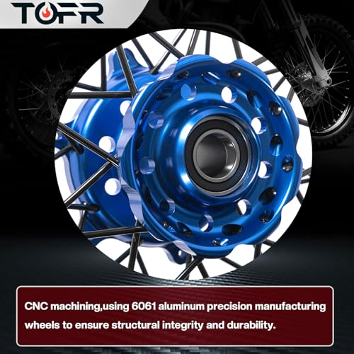 TOFR 17" CNC Wheels Rims for Yamaha YZ250FX 15-25 YZ450FX 16-25