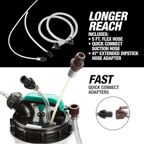 OEMTOOLS 24397 Manual Fluid Extractor Pump, 9.5L Oil Extractor Pump - size: 9.5 Liter