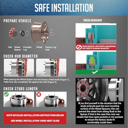 Wheel Accessories Parts 2 Pcs Hub Centric Wheel Spacers Adapters 6x5.5 6x139.7mm 2.00 Inch Thick 78.1mm Hub M14x1.5 14x1.5 Thread Stud Fits Chevy Silverado 1500 Suburban Tahoe ｜ GMC Sierra 1500 Yukon - size: 2" (2 Pack), style: Silverado Sierra 1500 (Hub