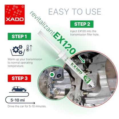 XADO EX120 Manual Transmission Fix - Treatment for Stick Shift Gearboxes, Transfer Cases & Differentials | Friction Modifier Additive - Repairs Sticking, Shudder and Slipping - size: Manual