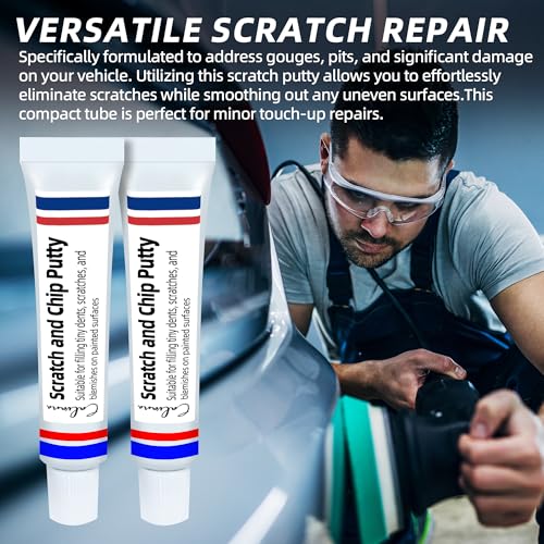 Calvana 2 Pack 20g Car Body Filler, Automotive Putty Scratch Repair Kit - size: 2Pack