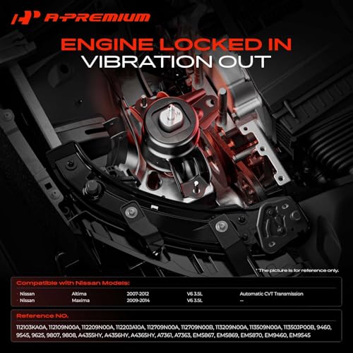A-Premium Engine Motor and Transmission Mount Kit, with Torque Strut Mount - style: 5PCS (2007-2012 Altima V6 3.5L Automatic CVT)