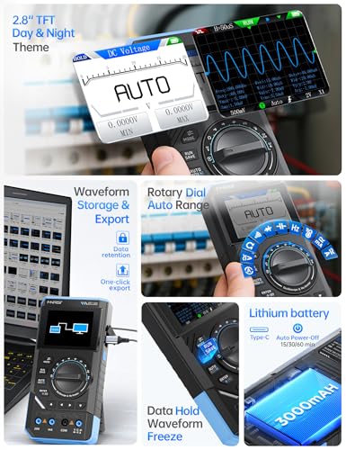 FNIRSI DST-210 3-in-1 10MHz Handheld Oscilloscope Multimeter DDS Generator - color: 10MHz 48MS/s Scope+Meter