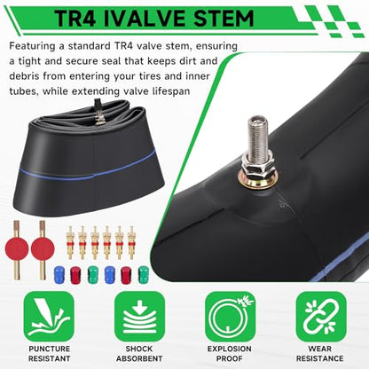 2.75/3.00-12" (80/100-12) Motorcycle Heavy Duty Tire Inner Tube TR4 Staight Valve Stem for Honda CRF70 CRF110 Suzuki DRZ110, JR80 Kawasaki KX65, KX110, KLX110 Yamaha TTR90, TaoTao Razor SYX Moto - size: 2.75/3.00-12" 2pcs
