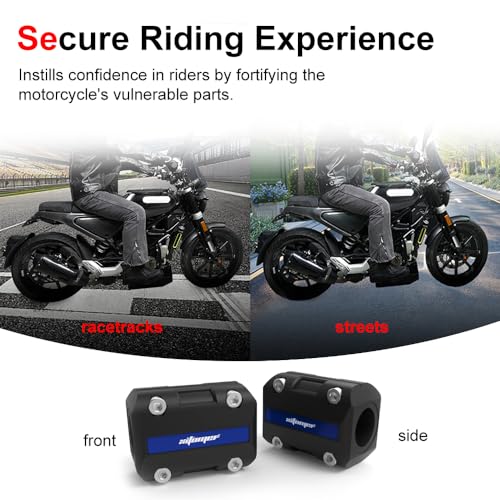 Xitomer 2PCS 22mm/25mm/28mm Nylon Engine Guard Bumper Crash Bar Protectors - color: Blue