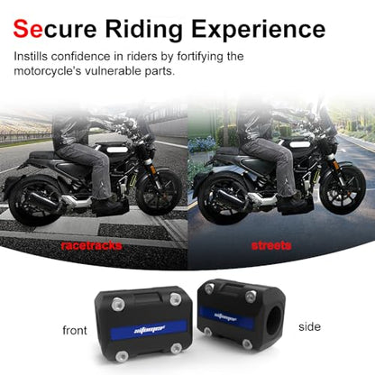 Xitomer 2PCS 22mm/25mm/28mm Nylon Engine Guard Bumper Crash Bar Protectors - color: Blue