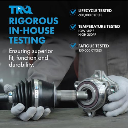 TRQ Front Driver and Passenger CV Axle Assembly Set Neoprene Boots Moly - style: CSA82444