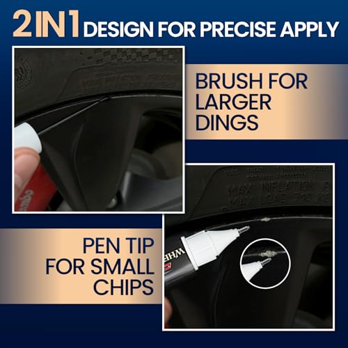 Matte Black Rim Touch Up Paint, Wheel Scratch & Curb Rash Repair, 1 fl oz - color: No. 02 Matte Black