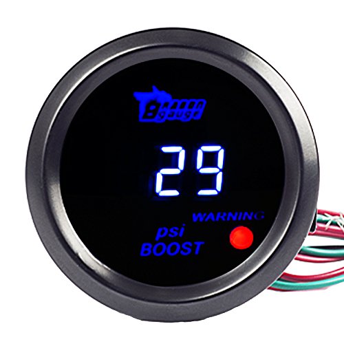 ESUPPORT Car 2" 52mm Digital Turbo Boost Gauge PSI Blue LED Meter Kit - color: Boost Gauge