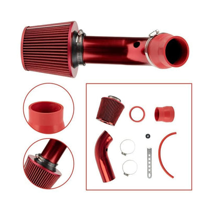 PHILTOP 3" Universal Cold Air Intake Kit (Red) - color: Red, size: Universal Cold Air Intake Kit Red