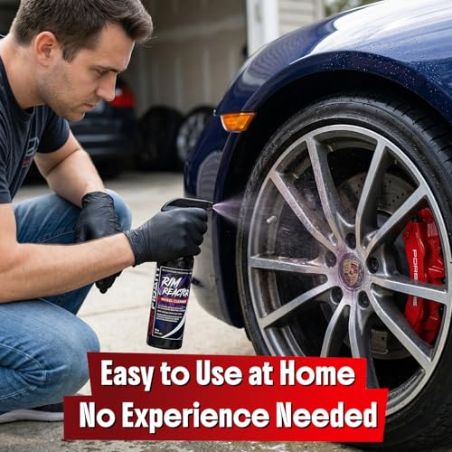 Carfidant Rim Reactor Wheel and Rim Cleaner Spray - Removes Brake Dust & Grime - Safe for BMW, Mercedes, Audi, VW & Porsche - No Scrub, pH Neutral, Non-Acidic Tire Cleaner - 32 fl oz - size: 32 Fl Oz (Pack of 1)