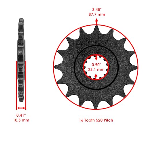 Caltric Steel O-Ring Drive Chain and Sprocket Kit Compatible with Yamaha FZ6 2009 / FZ6R 2009-2016