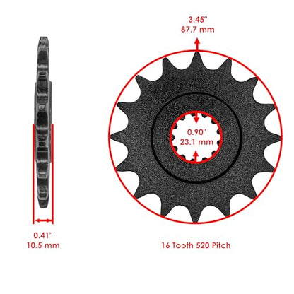 Caltric Steel O-Ring Drive Chain and Sprocket Kit Compatible with Yamaha FZ6 2009 / FZ6R 2009-2016