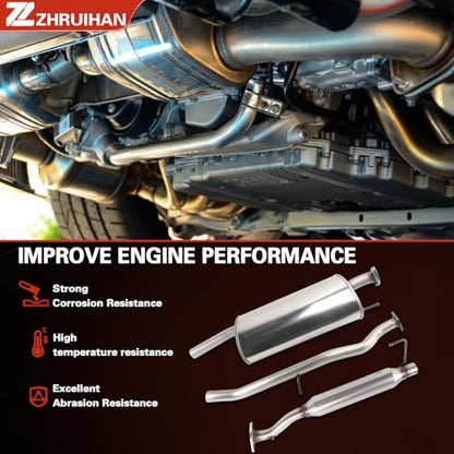 Stainless Steel Exhaust Resonator Muffler Pipe System Replacement Kit - size: 2003-2011 Element 2.0L L4